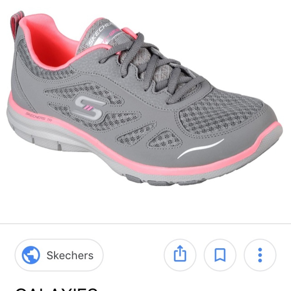 Skechers Air-Cooled Gray/Hot Pink size 11